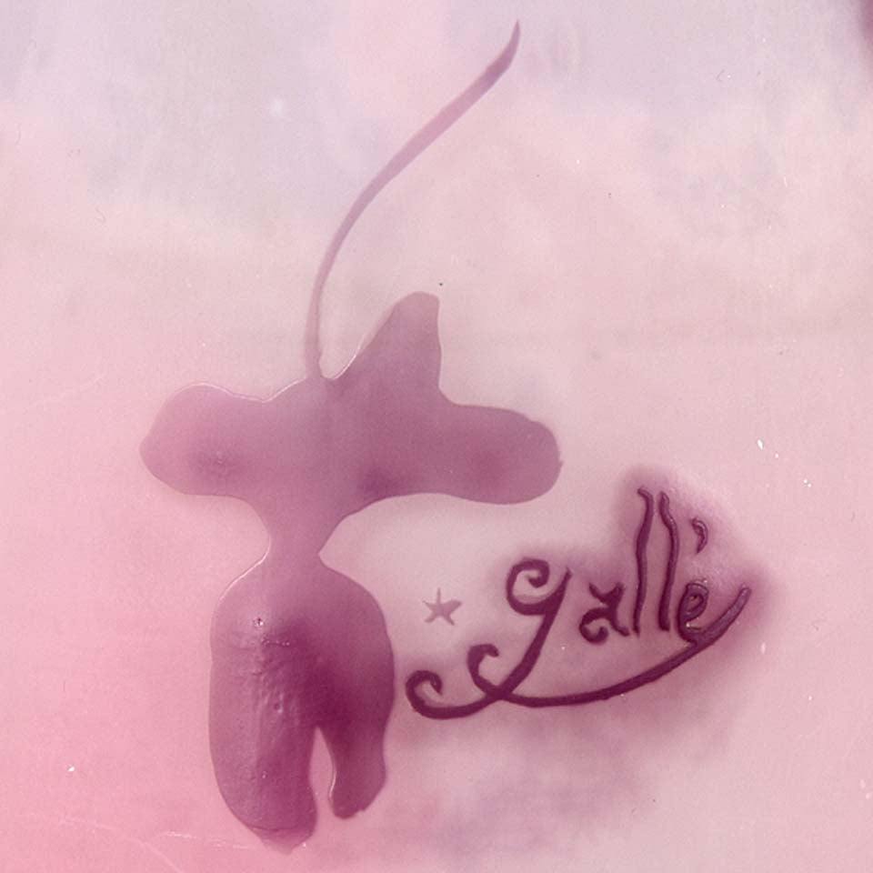 Art Nouveau glass Emile Galle Flower Vase - Hickmet Fine Arts