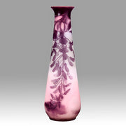 Art Nouveau glass Emile Galle Flower Vase - Hickmet Fine Arts