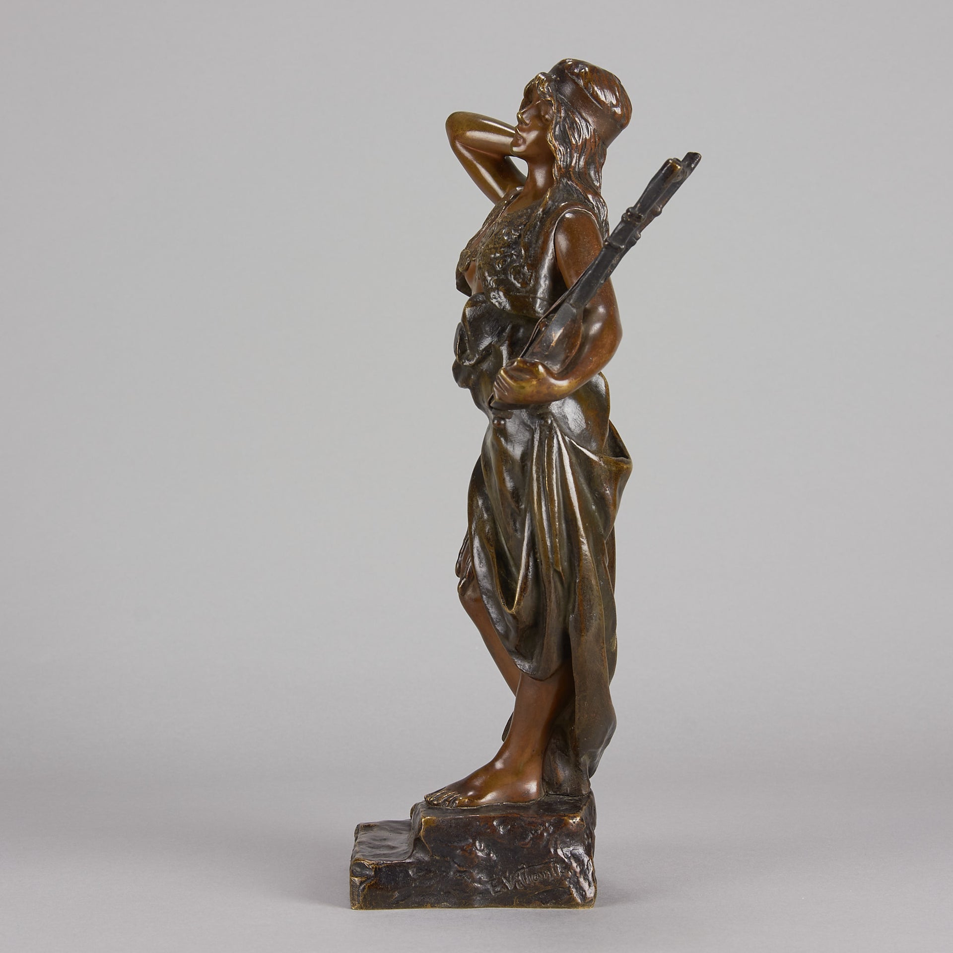 Villanis Antique Bronze Bohemienne - Villanis, Emmanuel –  Antique Bronze Statues -Hickmet Fine Arts