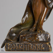 Villanis Antique Bronze Bohemienne - Villanis, Emmanuel –  Antique Bronze Statues -Hickmet Fine Arts