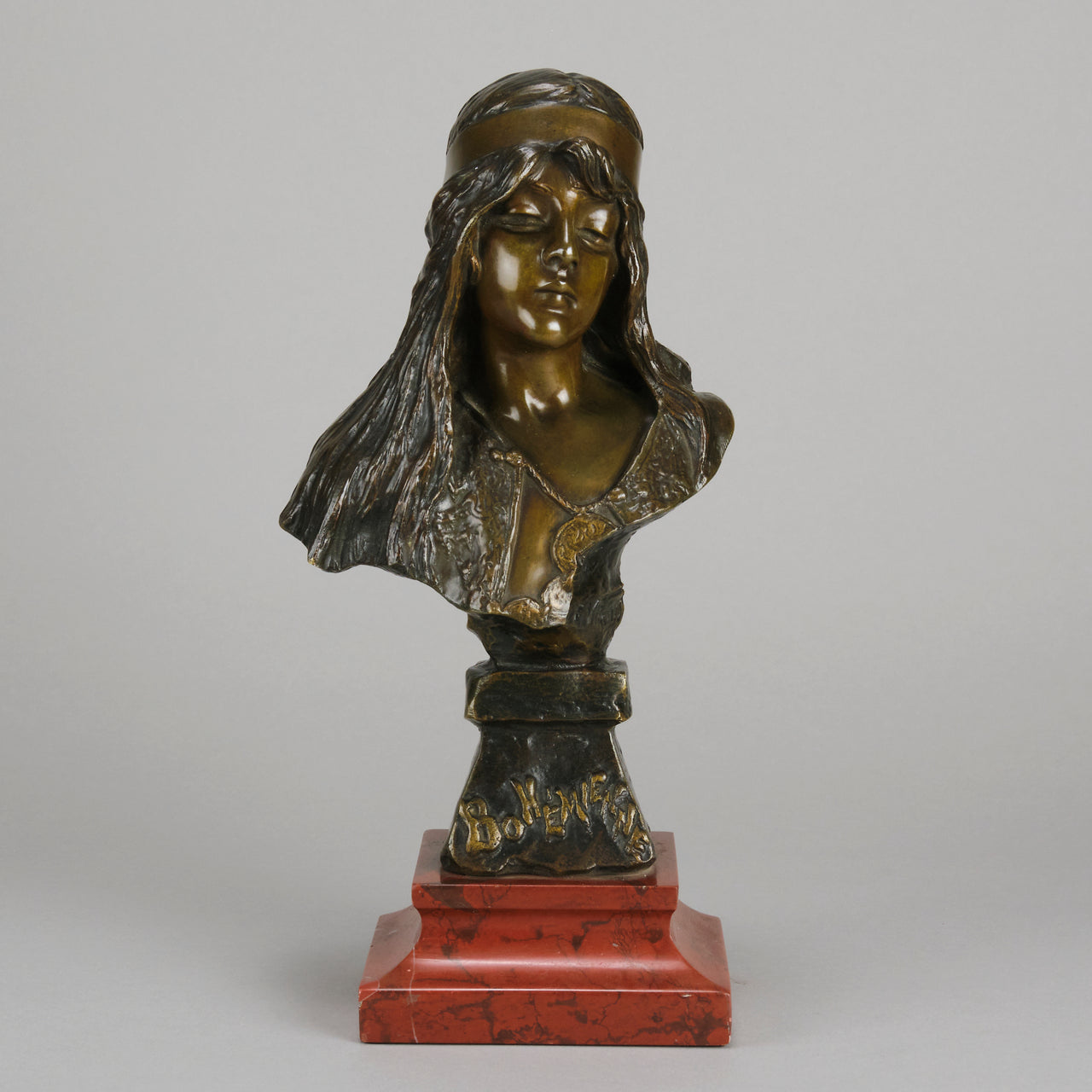 Villanis Bronze Bust Bohemienne