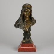 Villanis Bronze Bust Bohemienne