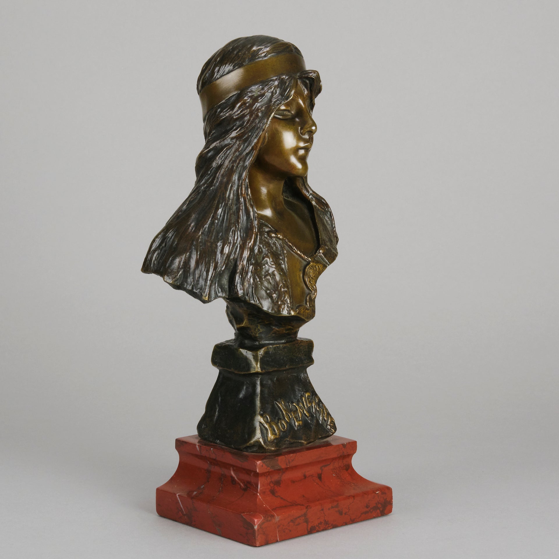 Villanis Bronze Bust Bohemienne