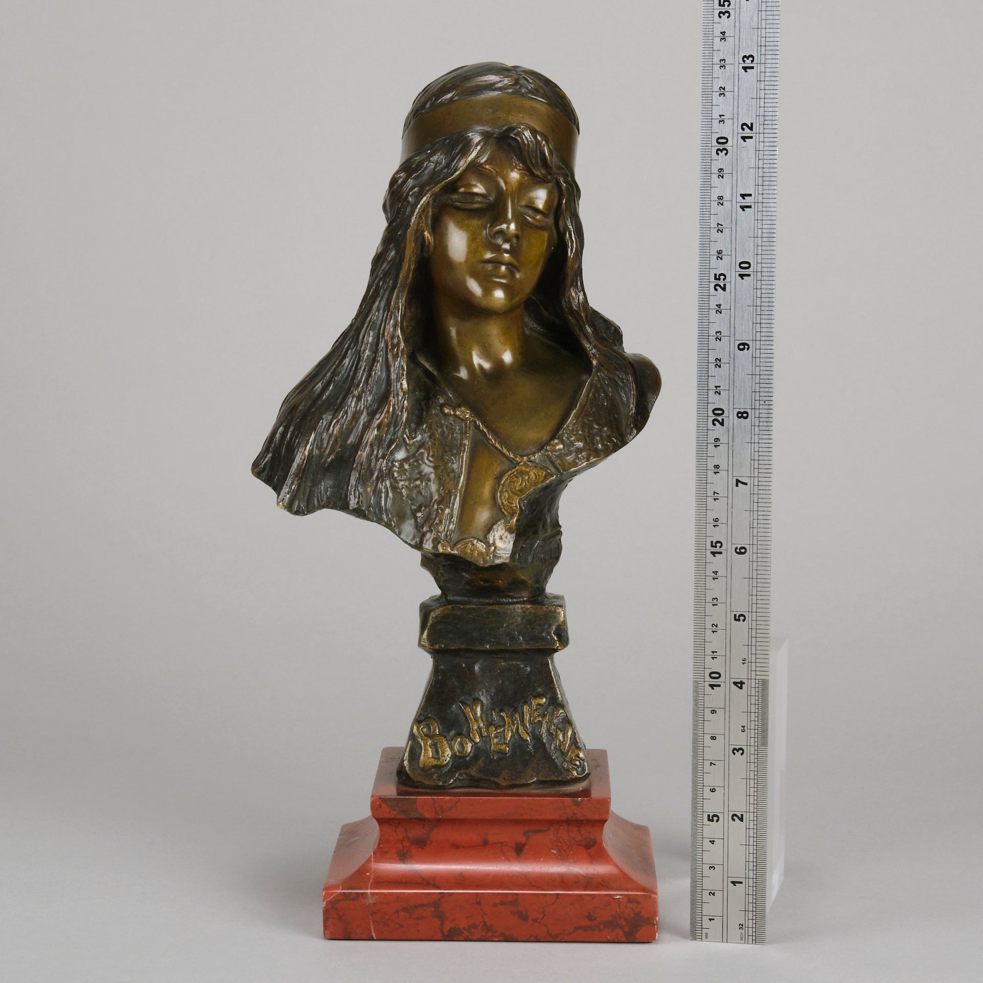 Villanis Bronze Bust Bohemienne
