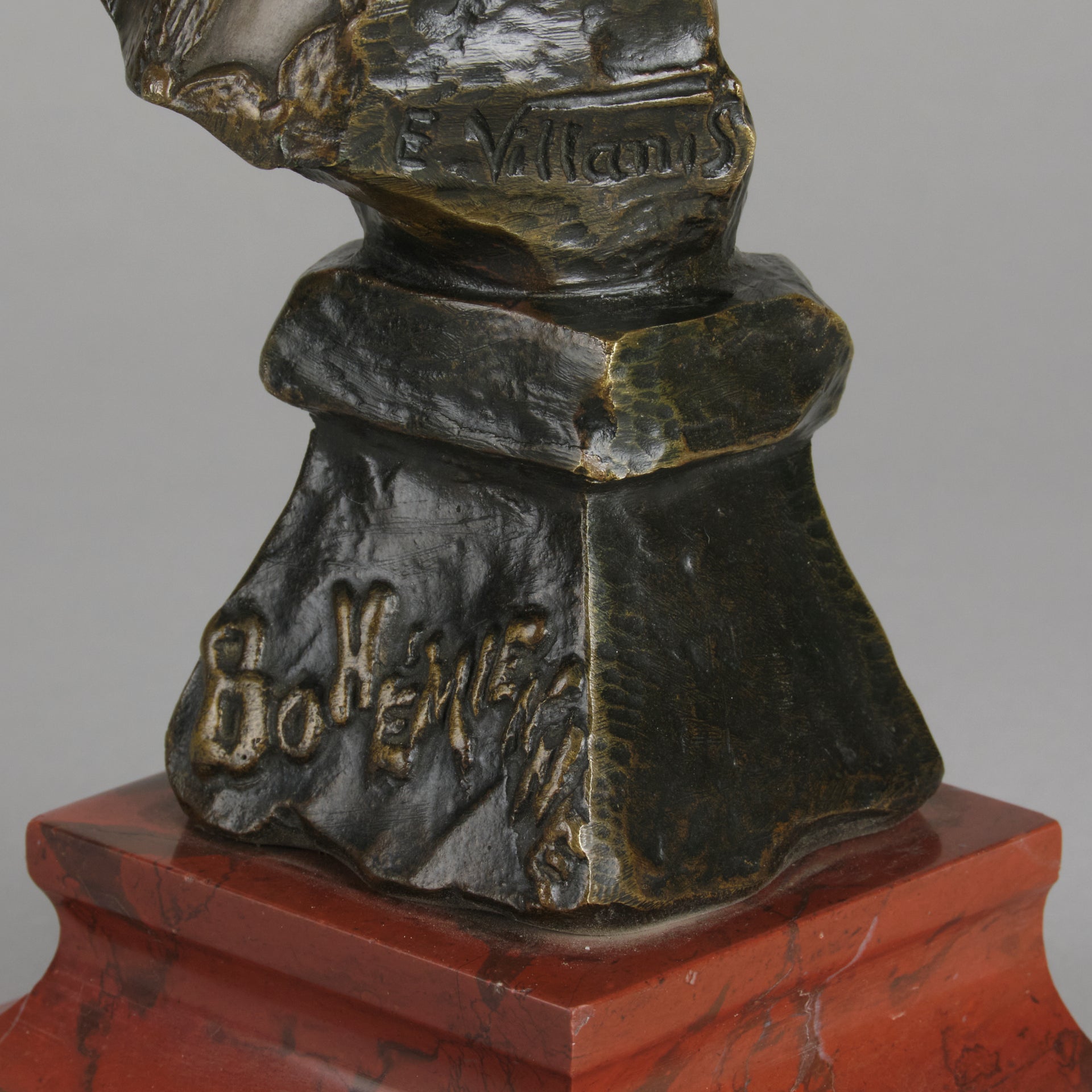 Villanis Bronze Bust Bohemienne