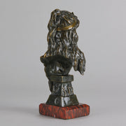 Carmella by Emmanuel Villanis a delightful Art Nouveau Bronze bust of an elegant beauty with rich brown patina and fine hand finished detail