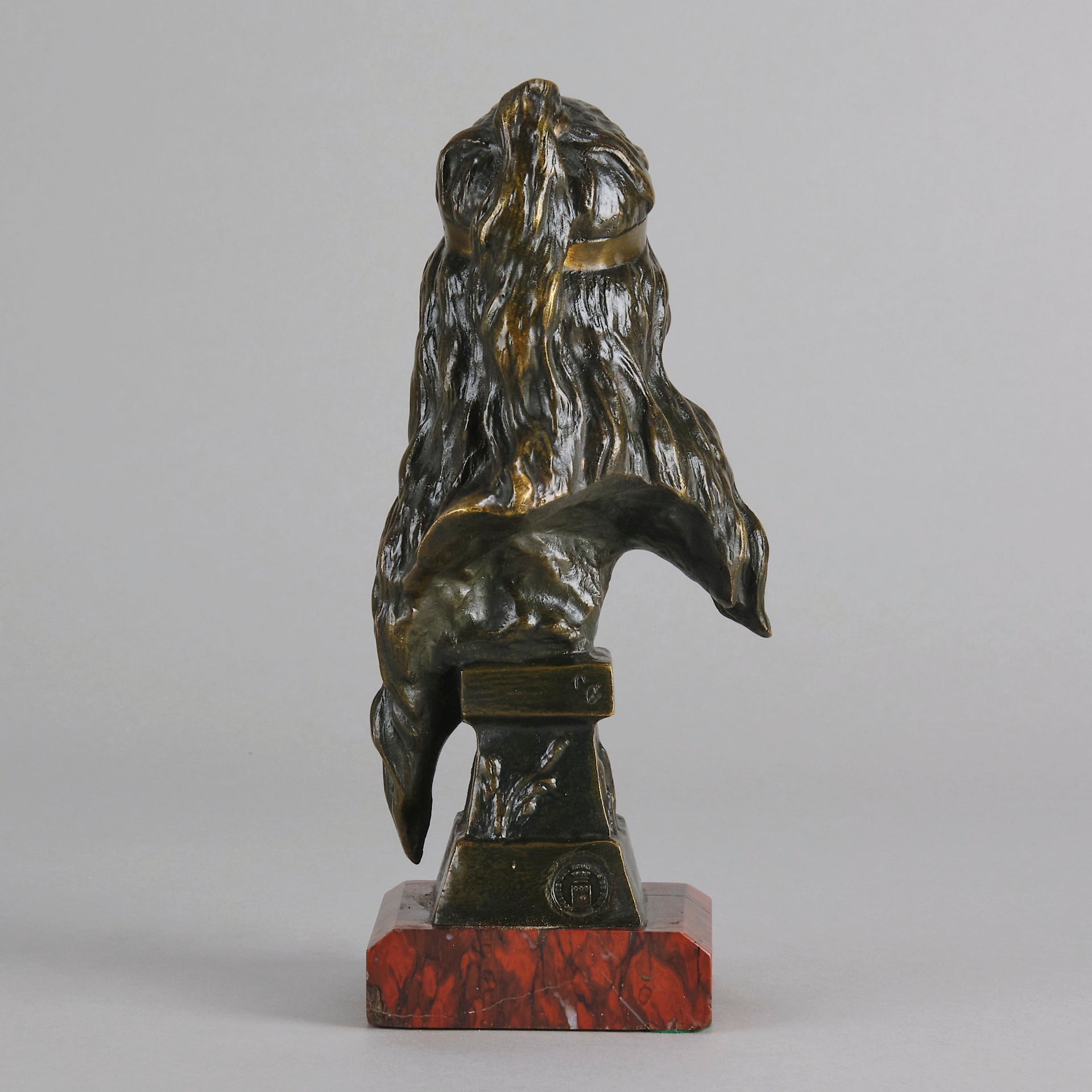 Carmella by Emmanuel Villanis a delightful Art Nouveau Bronze bust of an elegant beauty with rich brown patina and fine hand finished detail