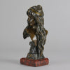 Carmella by Emmanuel Villanis a delightful Art Nouveau Bronze bust of an elegant beauty with rich brown patina and fine hand finished detail