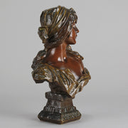 Art Nouveau Sculpture -  Emmanuel Villanis - Antique Bronze - Cendrillon Bust - Bronze statues for sale - Bronze sculptures for sale - Antique bronze statues Hickmet Fine Arts