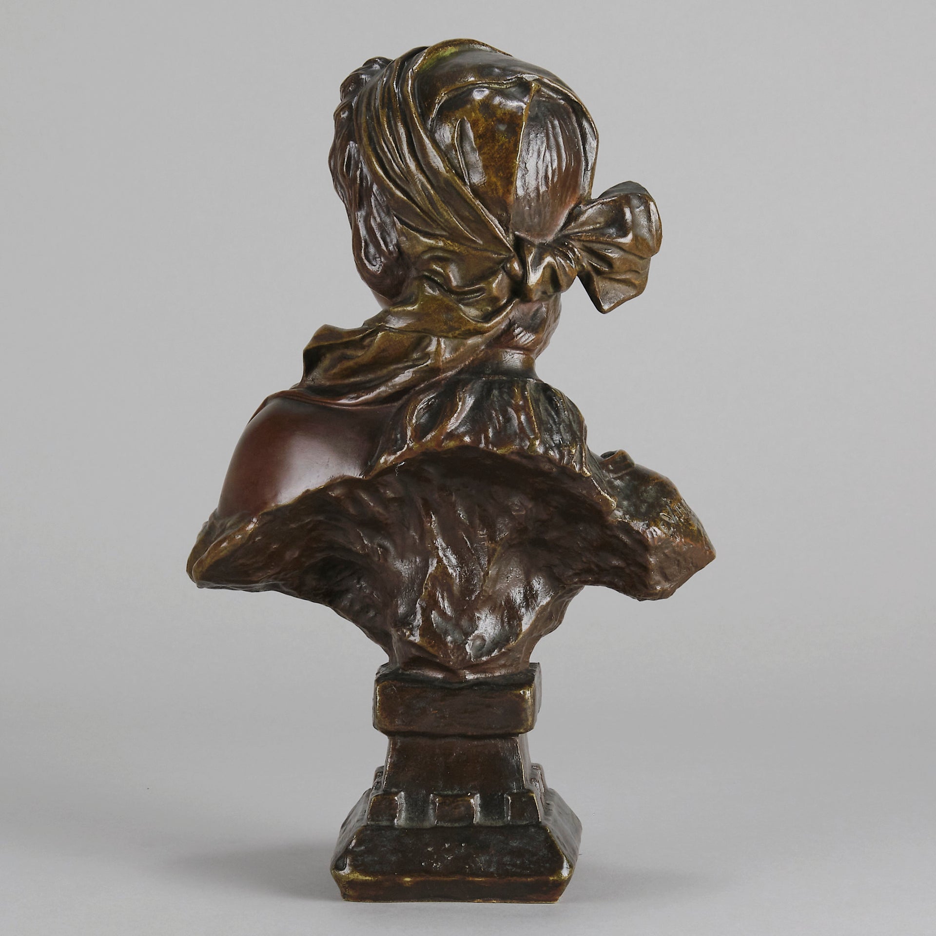 Art Nouveau Sculpture -  Emmanuel Villanis - Antique Bronze - Cendrillon Bust - Bronze statues for sale - Bronze sculptures for sale - Antique bronze statues Hickmet Fine Arts