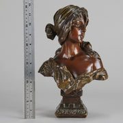 Art Nouveau Sculpture -  Emmanuel Villanis - Antique Bronze - Cendrillon Bust - Bronze statues for sale - Bronze sculptures for sale - Antique bronze statues Hickmet Fine Arts