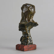 Dalila by Emmanuel Villanis a fantastic depiction of a young Deliah as a bronze bust. Covering her head with a hood