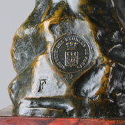 Dalila by Emmanuel Villanis a fantastic depiction of a young Deliah as a bronze bust. Covering her head with a hood