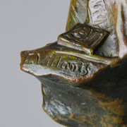 Dalila by Emmanuel Villanis a fantastic depiction of a young Deliah as a bronze bust. Covering her head with a hood