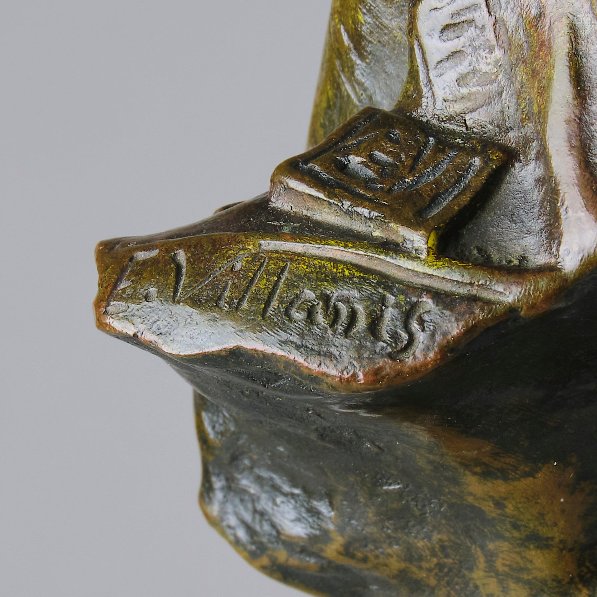 Dalila by Emmanuel Villanis a fantastic depiction of a young Deliah as a bronze bust. Covering her head with a hood