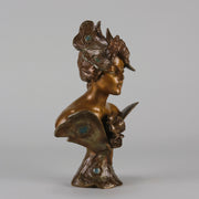 Art Nouveau Villanis Bust "Farfalla" - Hickmet Fine Arts