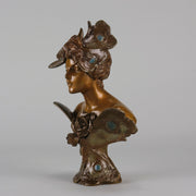 Art Nouveau Villanis Bust "Farfalla" - Hickmet Fine Arts
