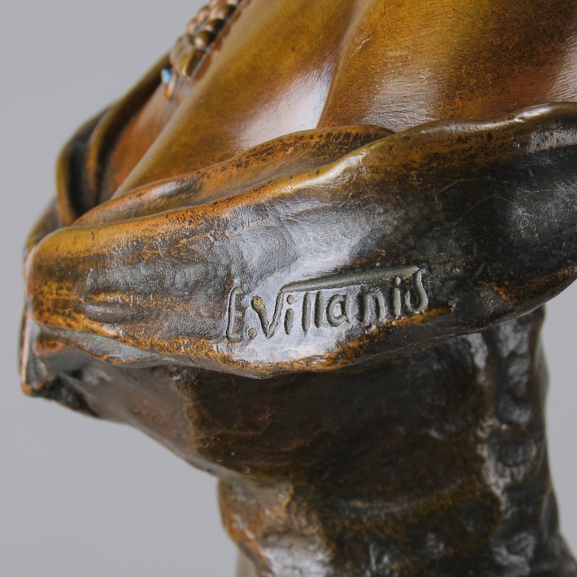 Art Nouveau Bust - Emmanuel Villanis - Salammbo - Antique Bronze - Bronze statues for sale - Bronze sculptures for sale - Antique bronze statues - Hickmet Fine Arts