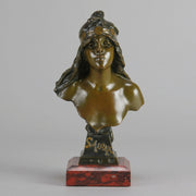 Art Nouveau Bust - Emmanuel Villanis - Salome - Antique Bronze - Bronze statues for sale - Bronze sculptures for sale - Antique bronze statues - Hickmet Fine Arts 