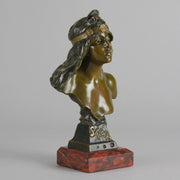 Art Nouveau Bust - Emmanuel Villanis - Salome - Antique Bronze - Bronze statues for sale - Bronze sculptures for sale - Antique bronze statues - Hickmet Fine Arts 