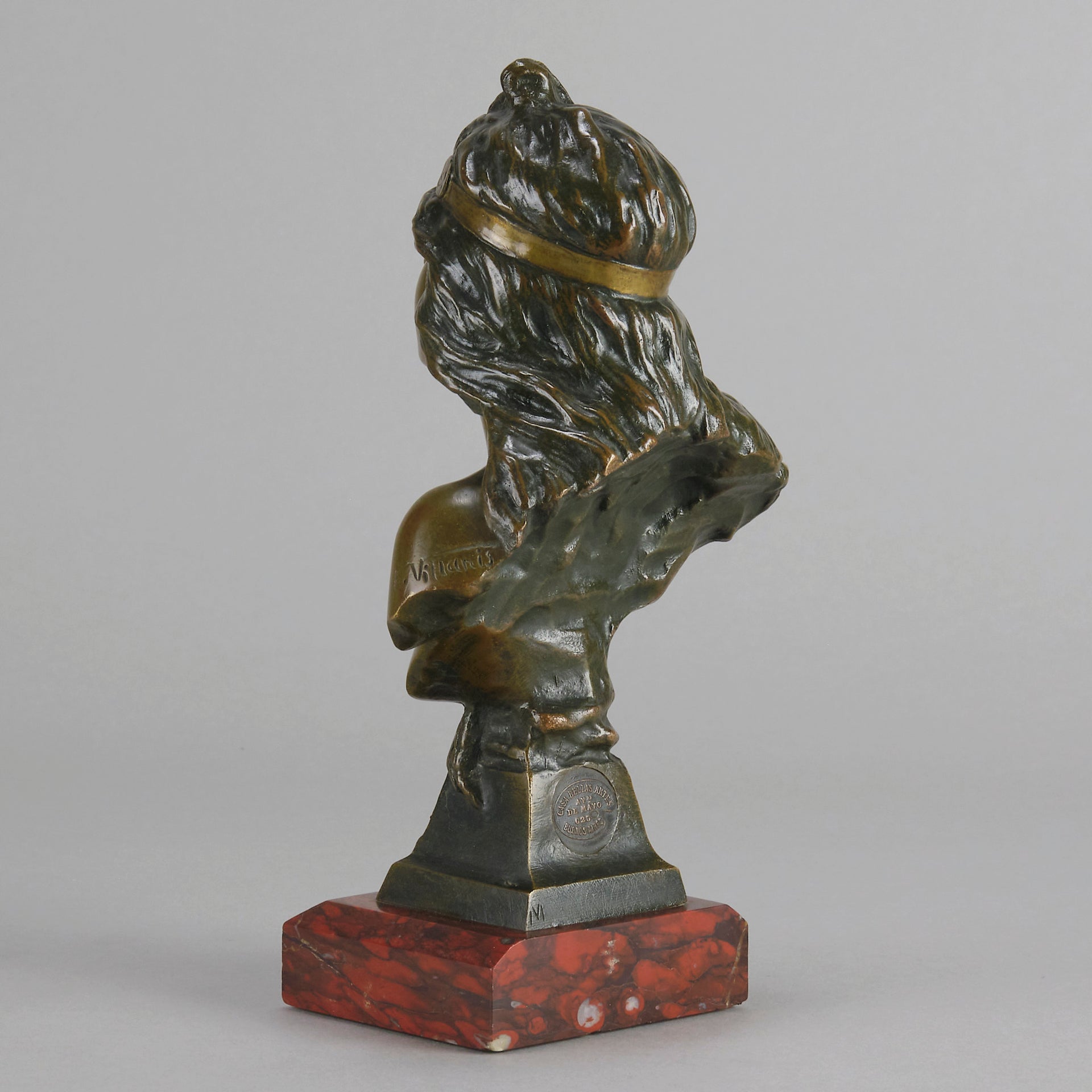 Art Nouveau Bust - Emmanuel Villanis - Salome - Antique Bronze - Bronze statues for sale - Bronze sculptures for sale - Antique bronze statues - Hickmet Fine Arts 