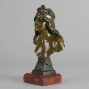 Art Nouveau Bust - Emmanuel Villanis - Salome - Antique Bronze - Bronze statues for sale - Bronze sculptures for sale - Antique bronze statues - Hickmet Fine Arts 