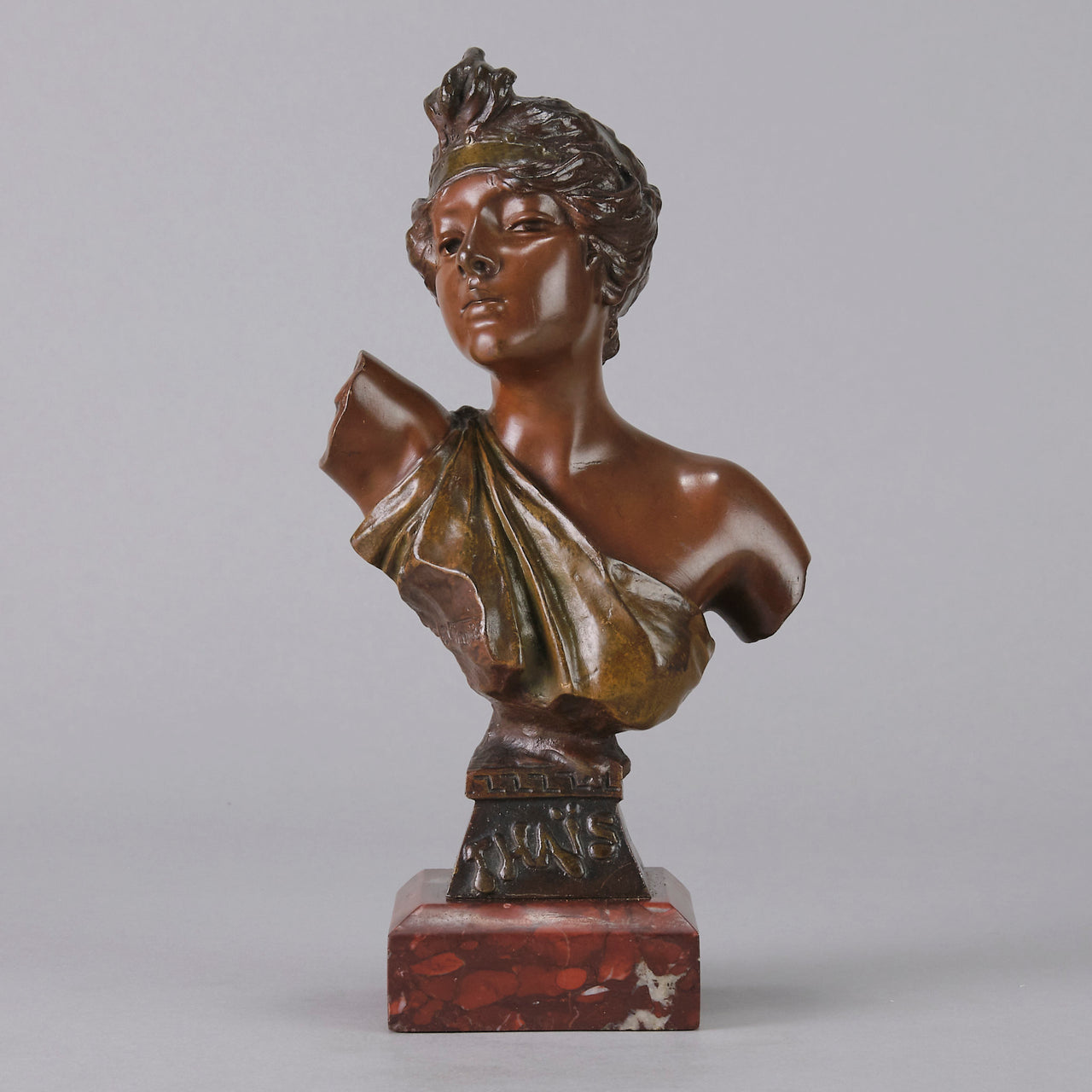 Art Nouveau Bust - Emmanuel Villanis - THAÏS - Antique Bronze - Bronze statues for sale - Bronze sculptures for sale - Antique bronze statues - Hickmet Fine Arts