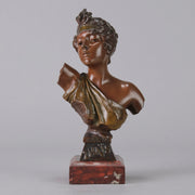 Art Nouveau Bust - Emmanuel Villanis - THAÏS - Antique Bronze - Bronze statues for sale - Bronze sculptures for sale - Antique bronze statues - Hickmet Fine Arts