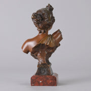 Art Nouveau Bust - Emmanuel Villanis - THAÏS - Antique Bronze - Bronze statues for sale - Bronze sculptures for sale - Antique bronze statues - Hickmet Fine Arts