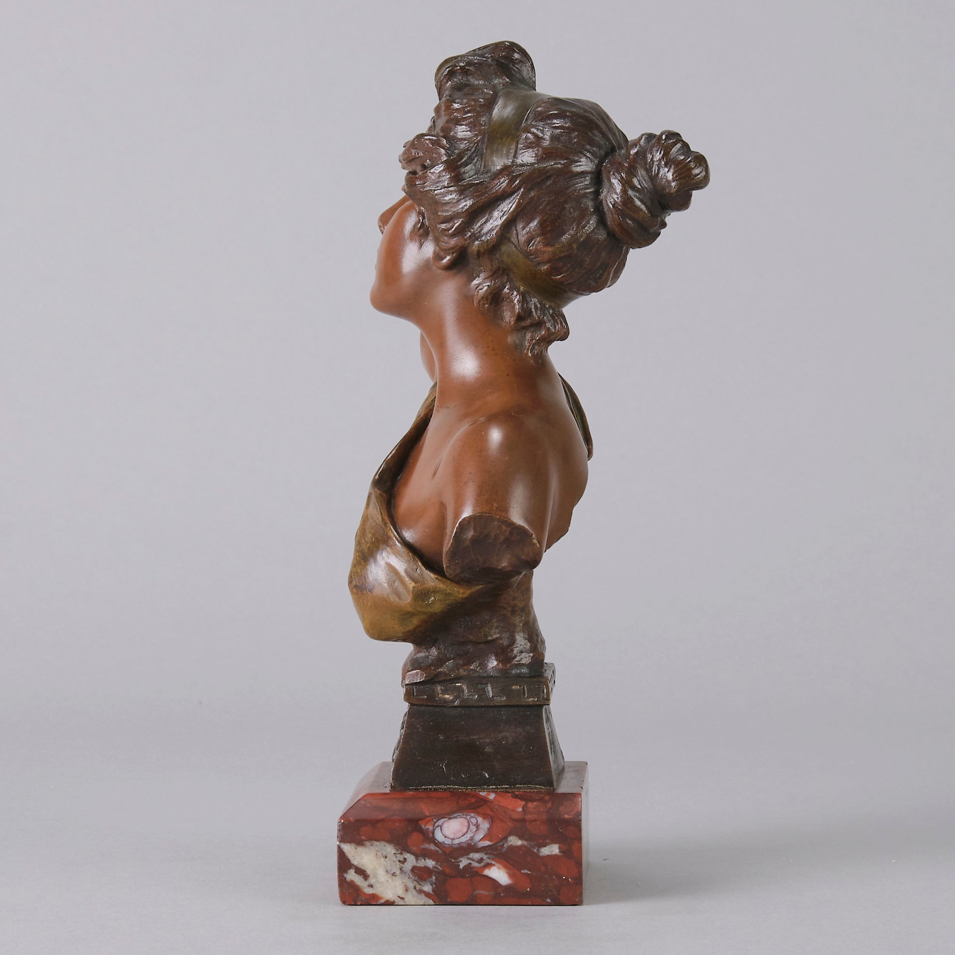 Art Nouveau Bust - Emmanuel Villanis - THAÏS - Antique Bronze - Bronze statues for sale - Bronze sculptures for sale - Antique bronze statues - Hickmet Fine Arts