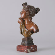 Art Nouveau Bust - Emmanuel Villanis - THAÏS - Antique Bronze - Bronze statues for sale - Bronze sculptures for sale - Antique bronze statues - Hickmet Fine Arts