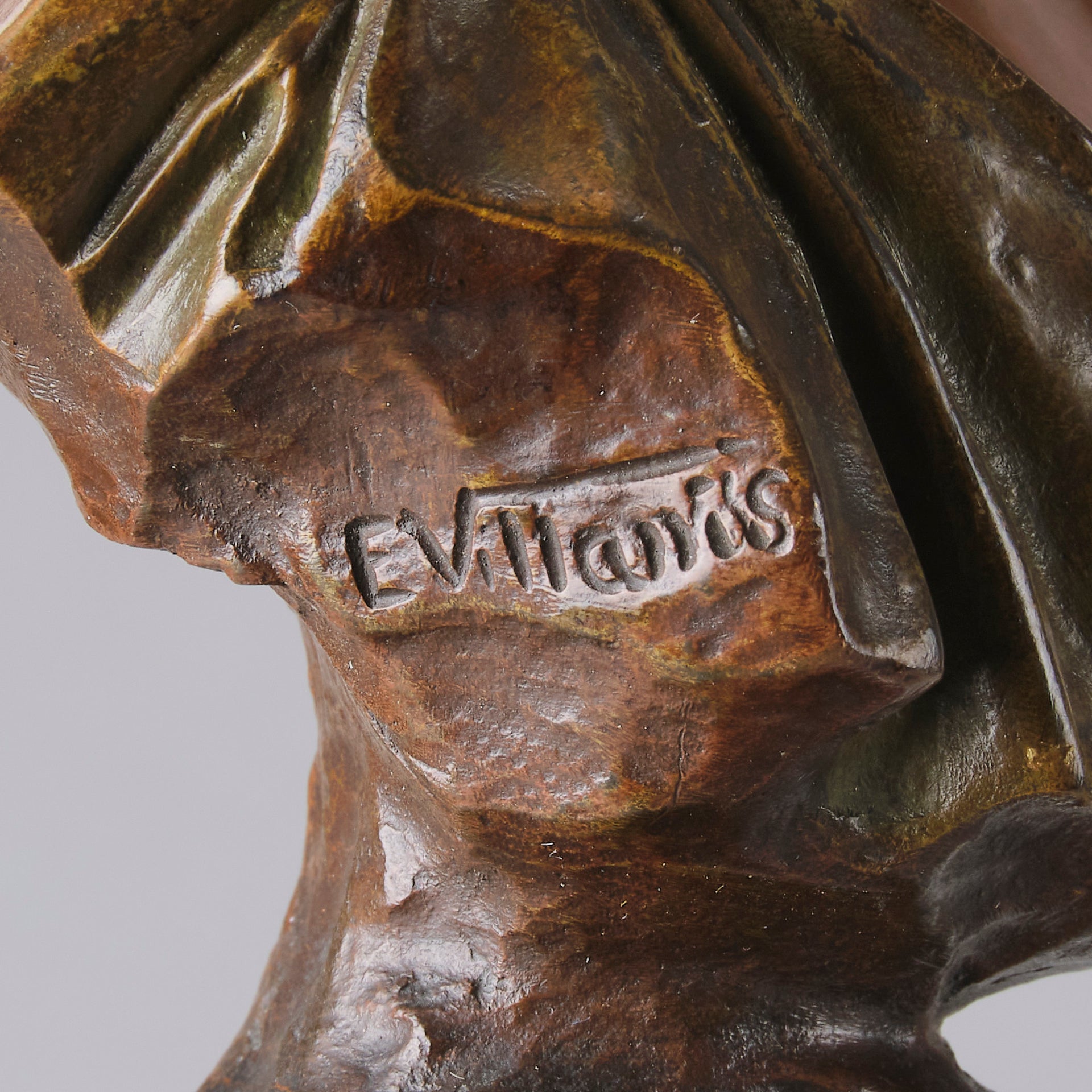 Art Nouveau Bust - Emmanuel Villanis - THAÏS - Antique Bronze - Bronze statues for sale - Bronze sculptures for sale - Antique bronze statues - Hickmet Fine Arts