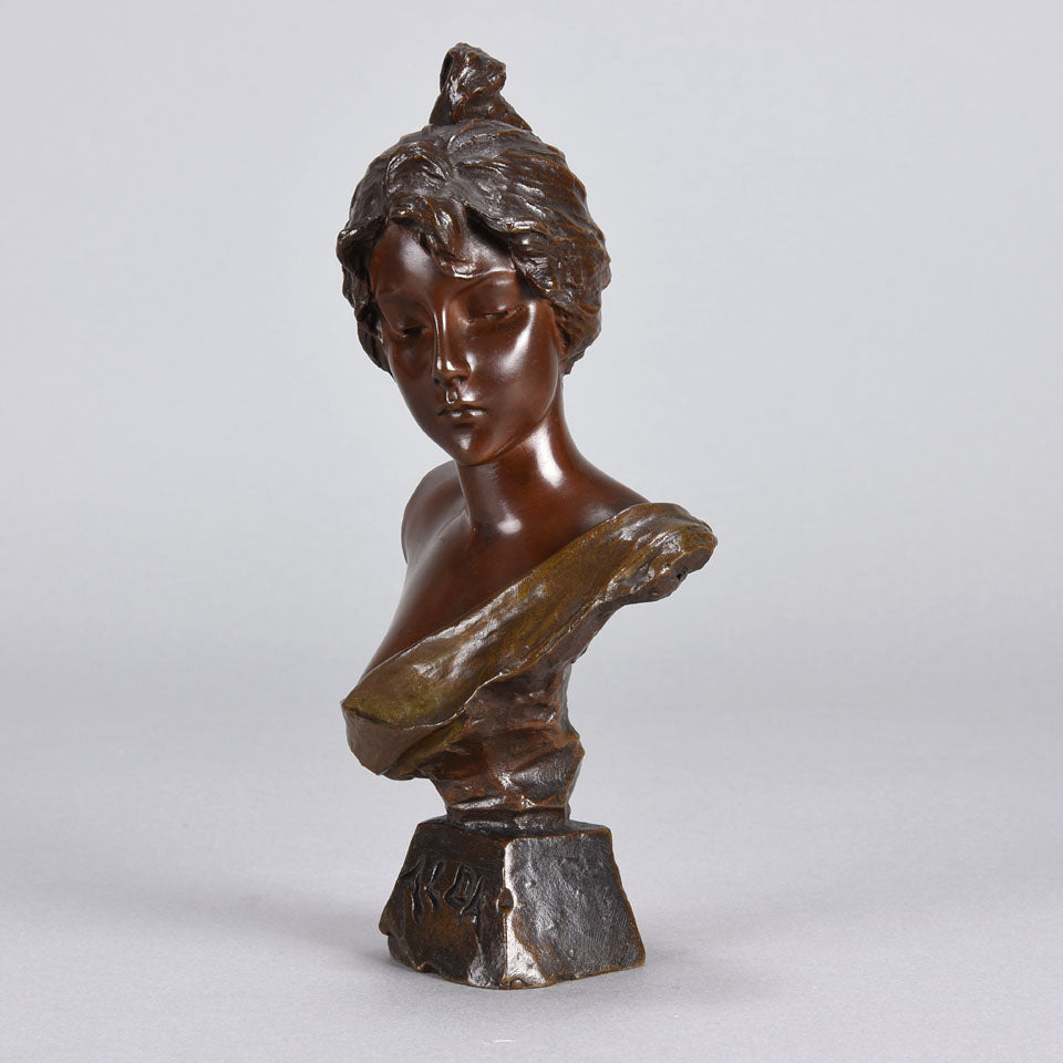 Villanis Alda - Art Nouveau Bronze Bust - Hickmet Fine Arts