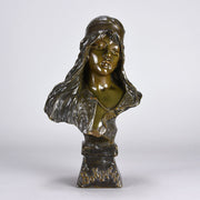 Villanis Bohemienne - Art Nouveau Bronze Bust - Villanis, Emmanuel - Hickmet Fine Arts