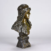 Villanis Bohemienne - Art Nouveau Bronze Bust - Villanis, Emmanuel - Hickmet Fine Arts