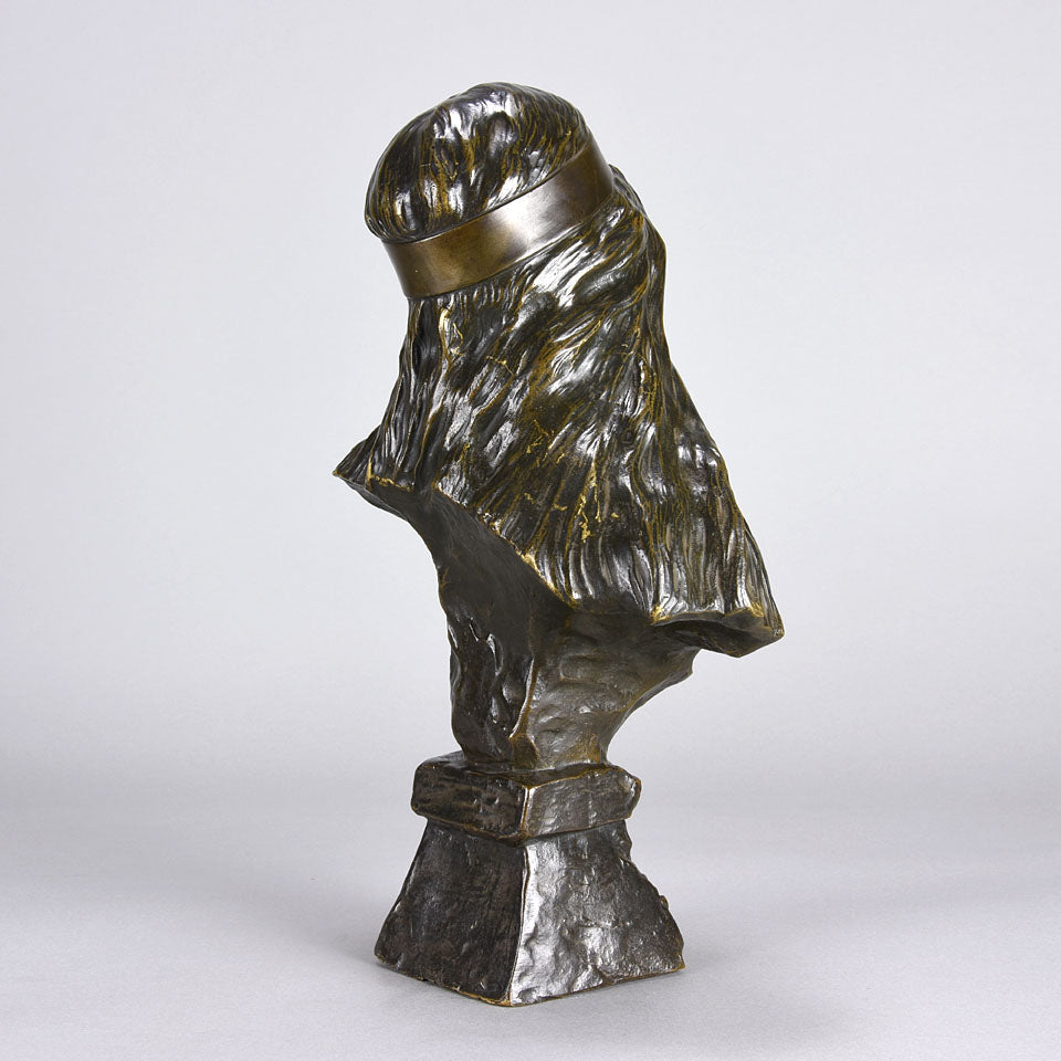 Villanis Bohemienne - Art Nouveau Bronze Bust - Villanis, Emmanuel - Hickmet Fine Arts