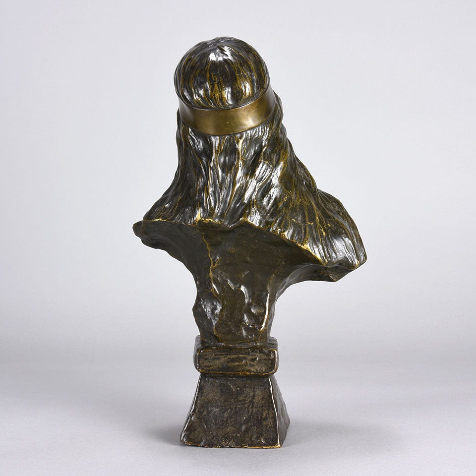 Villanis Bohemienne - Art Nouveau Bronze Bust - Villanis, Emmanuel - Hickmet Fine Arts