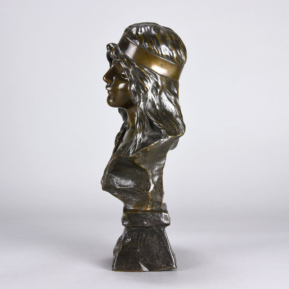 Villanis Bohemienne - Art Nouveau Bronze Bust - Villanis, Emmanuel - Hickmet Fine Arts