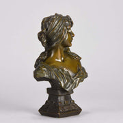 Villanis Cendrillon Art Nouveau Bronze Bust 
