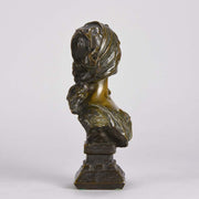 Villanis Cendrillon Art Nouveau Bronze Bust 