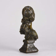 Villanis Cendrillon Art Nouveau Bronze Bust 
