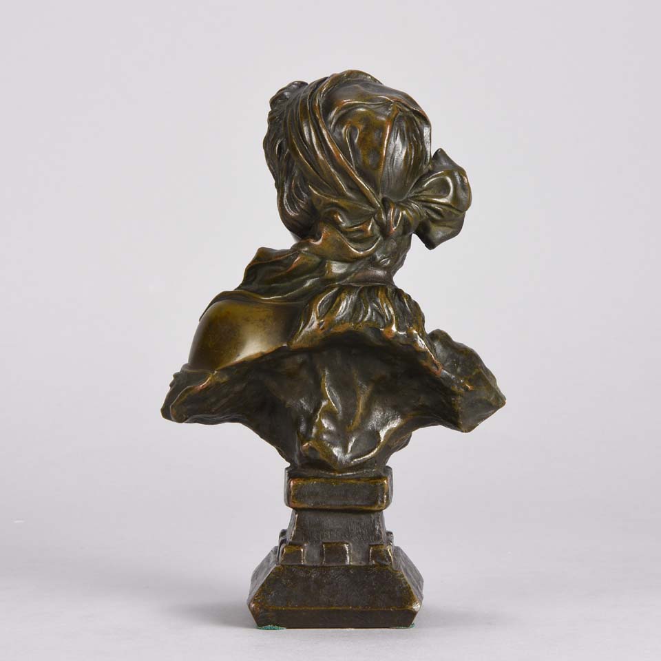 Villanis Cendrillon Art Nouveau Bronze Bust 