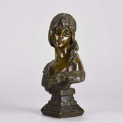 Villanis Cendrillon Art Nouveau Bronze Bust 