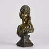 Villanis Cendrillon Art Nouveau Bronze Bust 