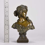 Villanis Cendrillon Art Nouveau Bronze Bust 