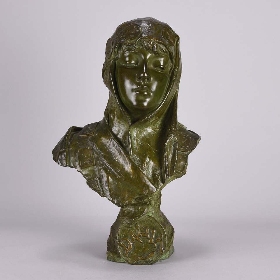 Art Nouveau Bronze Bust Emmanuel Villanis Dalila 