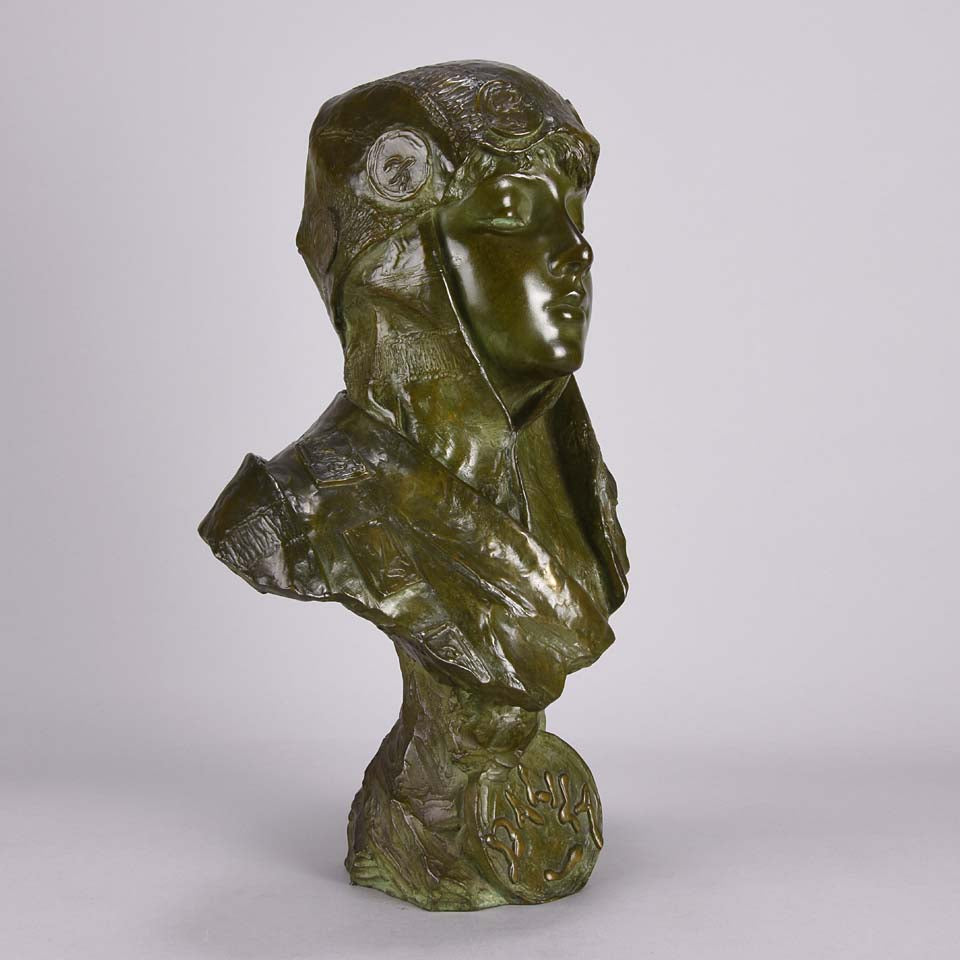 Art Nouveau Bronze Bust Emmanuel Villanis Dalila 