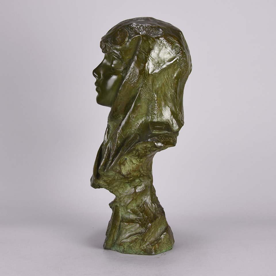 Art Nouveau Bronze Bust Emmanuel Villanis Dalila 