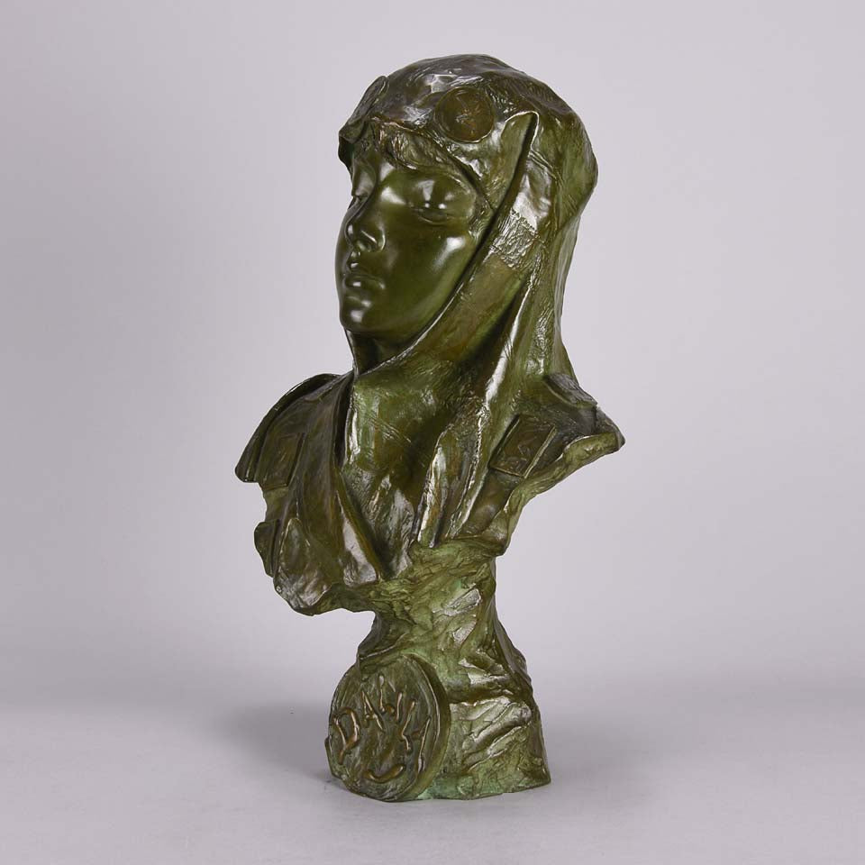 Art Nouveau Bronze Bust Emmanuel Villanis Dalila 