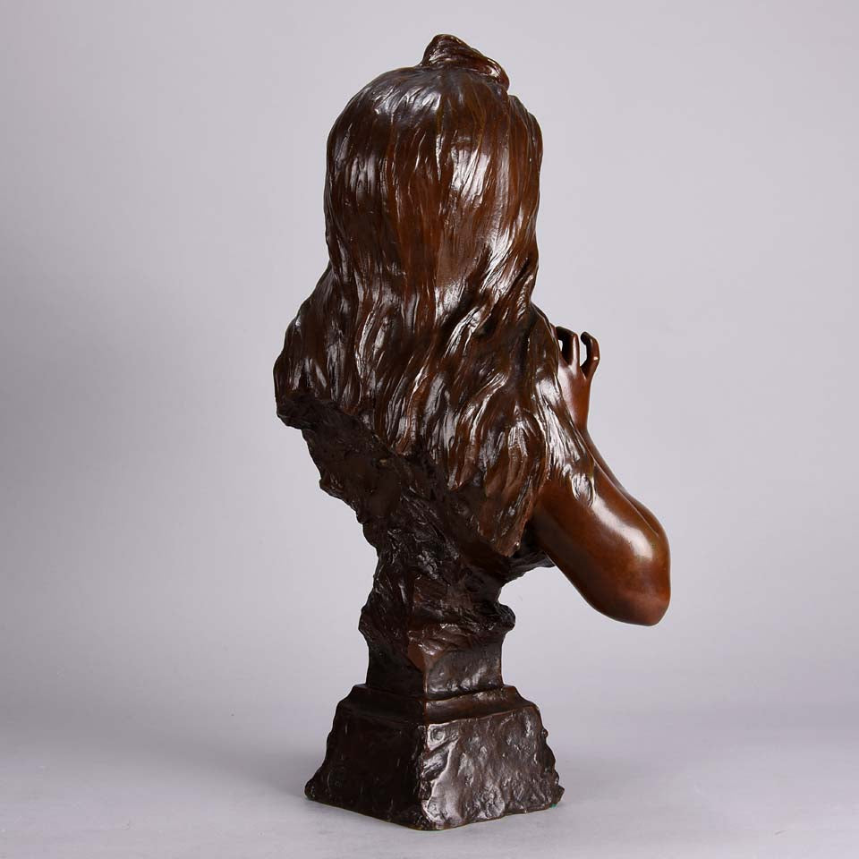 Villanis Fille d'Ève - Art Nouveau Bronze - Hickmet Fine Arts 